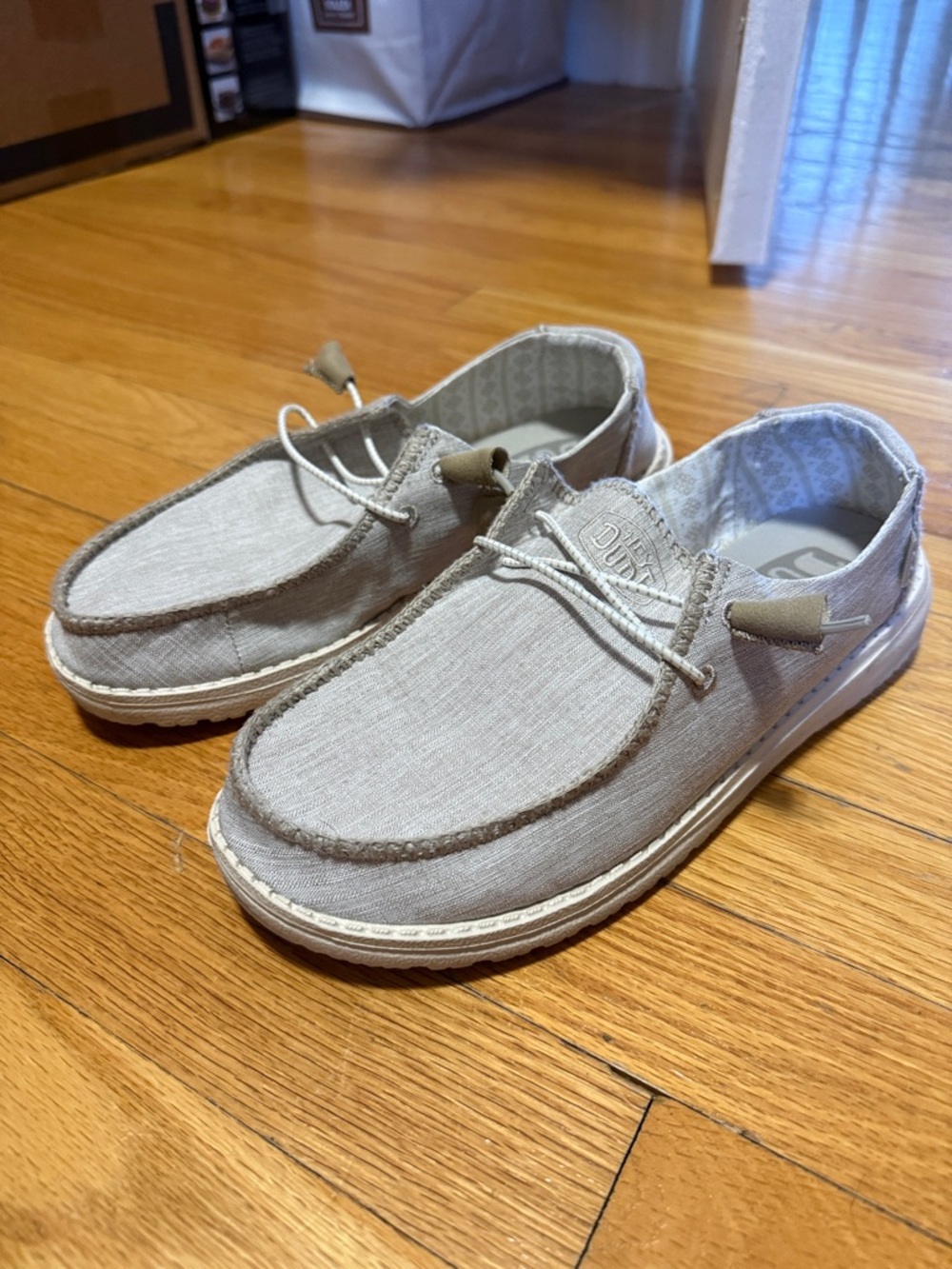 Hey Dude Slip-On Canvas Shoes in Light Beige